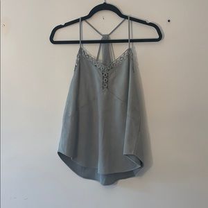 Light blue suede top